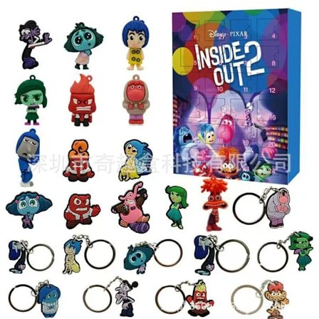 2025 Julekalender, Inderst Inde, 24-dages Legetøjsfigur Byggeklods Nedtællingskalender, Julekalender Overraskelsesgave til Drenge