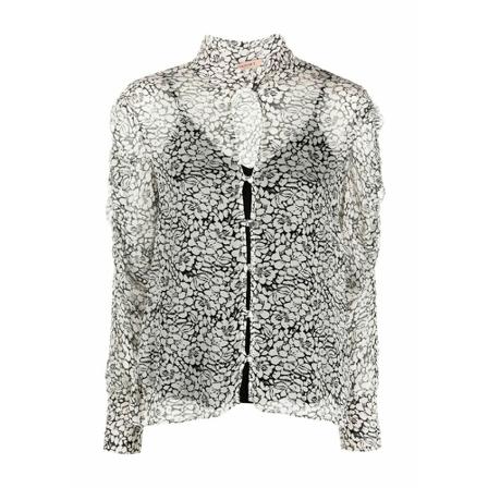 Twinset, Printed Shirt Czarny, Kobieta, Rozmiar: L