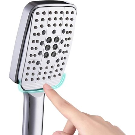 Bruseshowerhoved, 6 Typer af Dyser, Højtryks Håndbruser, Universal, Økologisk Silikon, Til Badekar og Spas