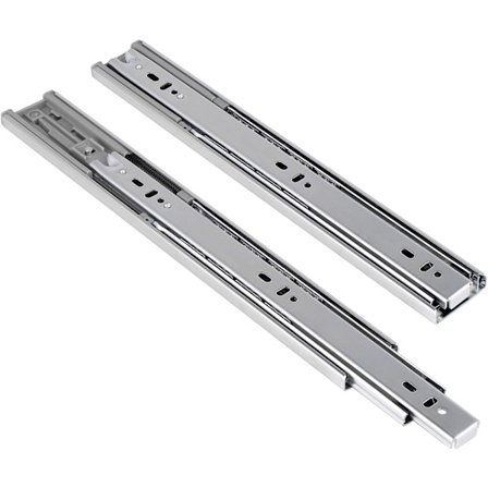 1 par selvlukkende skuffeskinner - Kuglelejer 3-delt fuld udtræk side hardware