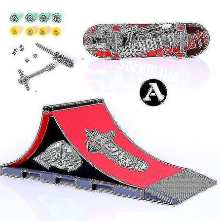 Finger Skateboard Skateboard Park Ramp Delar Däck Barn Sport Spel Typ A