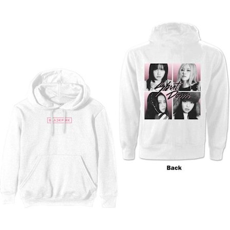 BlackPink Hoodie Shut Down Unisex Vit storlek L