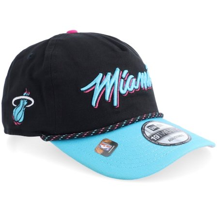 New Era - NBA Preto adjustable Boné - Miami Heat NBA 19TWENTY Black/Blue A-Frame Adjustable @ Hatstore