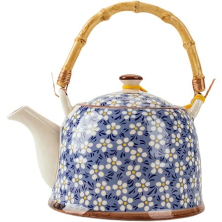 Japanilainen teekannu suodattimella, keraaminen teekannu, käsintehty teekannu