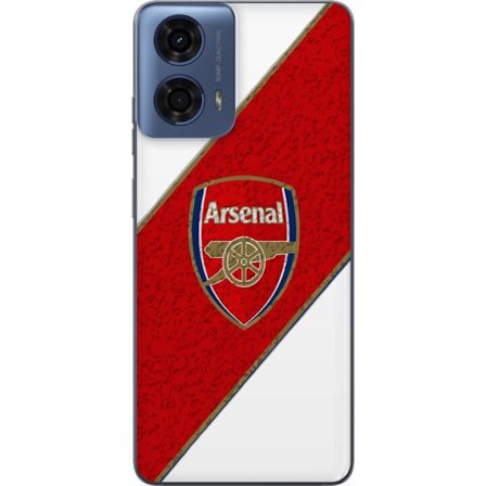 Kompatibelt Mobilskal till Motorola Motorola Moto G24 Moschino Toy teddybjörn med enkel tecknad design, brun björn med vit tröja och tydlig logotyp