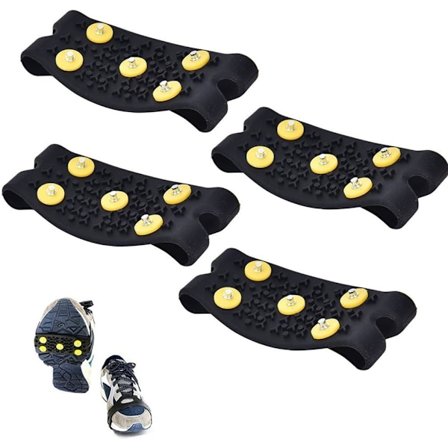 2 Par Sko Grippere, Sne & Is Klatring Anti-Slip Pigge Grippere Sko Dæksel til Mænd Kvinder Børn