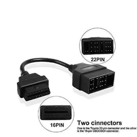 Toyota Diagnostiikkaskanneri 22Pin OBD1 - 16Pin OBD2 Muunnin Adapterikaapeli Edition 0729