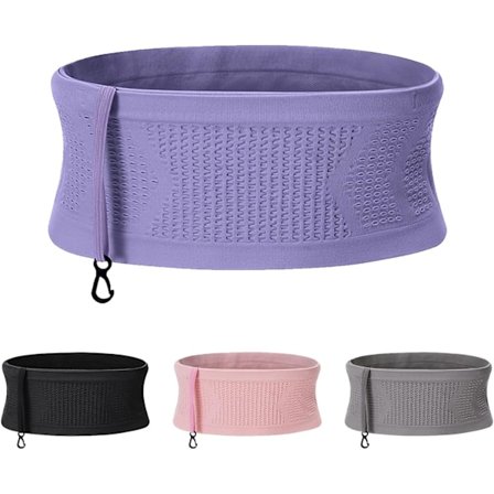 Hengittävä vyölaukku, vyölaukku, piilotettu malli vyölaukku, naisten vatsalaukku, portti juoksumobilpidike, avaimet, rahanpidike, violetti L