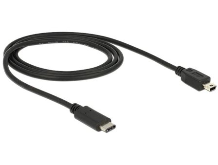Delock USB type C-kabel - 24 pin USB-C til mini-USB Type B - 1 m