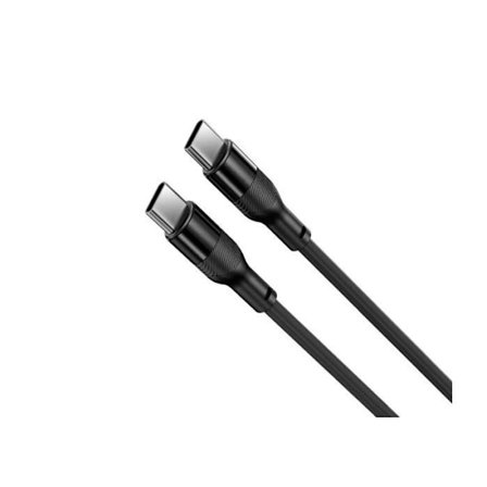 Ksix Bcl060was02 Sort - Opladnings- og Datakabel 1 Meter - Usb-c Til Usb-c - Hurtigopladning 60w