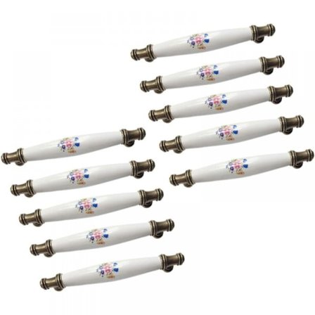 10 kpl Vetolaatikkokahvat, Reikäväli 96 mm (Sininen Aamukahvi)