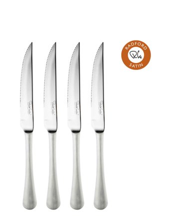 Radford Satin Steak Knife, Set Of 4 Silver Robert Welch