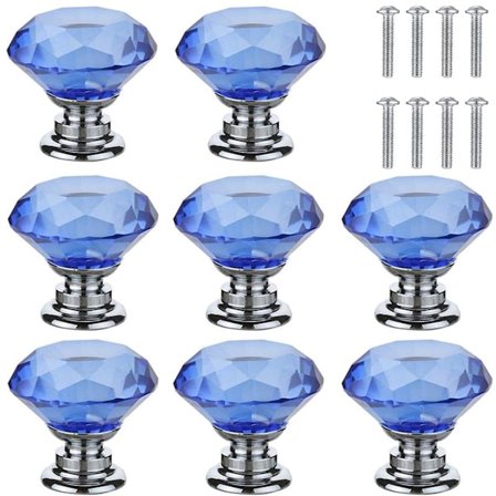 ING 8 runde skaphåndtak - 30 mm diameter - skaphåndtak - møbelhåndtak - (blå)