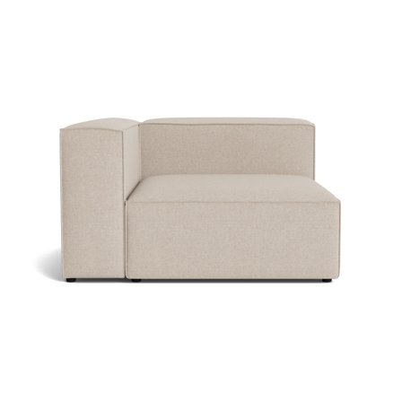 Lissabon chaiselong, venstrevendt - Danubio Beige - 130x130x72 - Sofa, chaiselong - Modulsofa med kvalitetsstof & ramme af krydsfiner