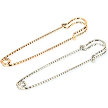 Sikkerhetsnål – Ekstra stor – gull og sølv – 20 stykker