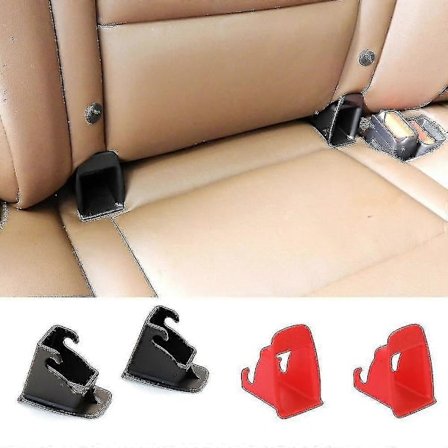 2 par bilbarnestol lås bælteguide forbindelsesspor udvidelsesguide port til Isofix-interface