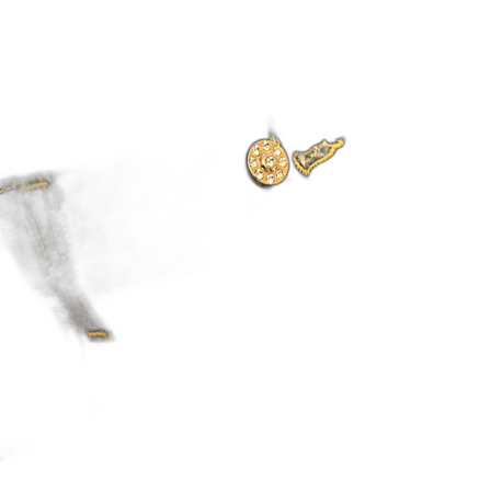 Blå MET jeans med strass och slitningar