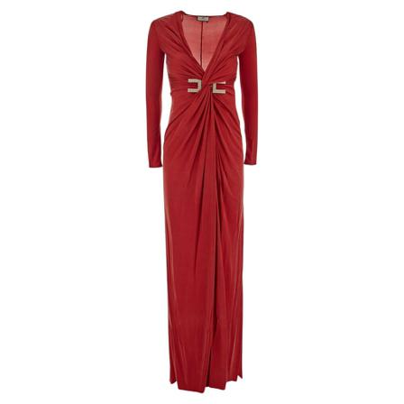 Elisabetta Franchi Maxi Dresses , Rood , Dames , Maat: XS Maxi jurken