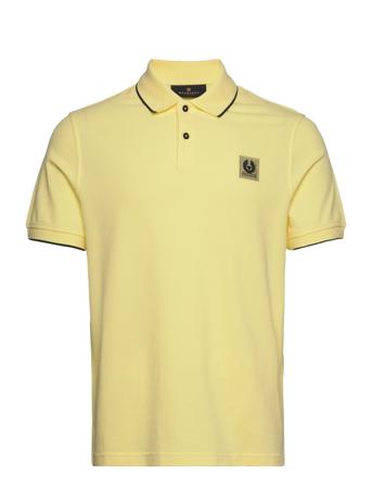 Tipped Polo True Olive Polos Short-sleeved Gul Belstaff*Betinget Tilbud