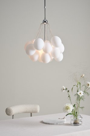 Jotex - SEATON 21 taklampe Krom/opalglas - Kjøp Taklamper hos Jotex