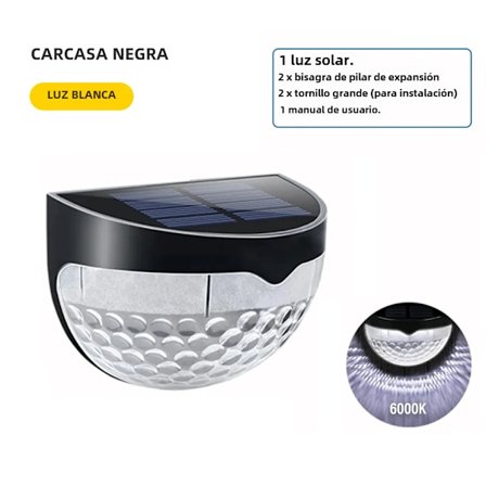 Solcells drivna LED staketlampor, vattentäta vägglampor utomhus, korrugerade staketlampor, terrasser, trädgårdsvägar, dekorativa lampor