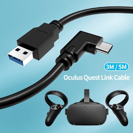 Quest Link-kabel 10 fot, Oculus Quest Link-kabel, höghastighets-D