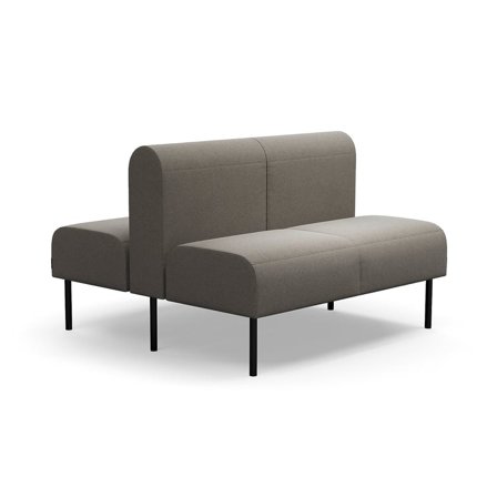 Modular sofa VARIETY, 2-seater, double, fabric Pod CS, taupe