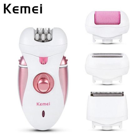 Multifunktionell 4 in 1 Epilator Rakapparat Kemei KM-2530