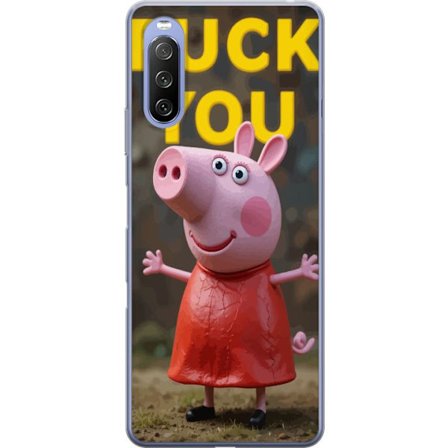 Kompatibelt Mobilskal till Sony Xperia 10 III Trotsig rosa gris