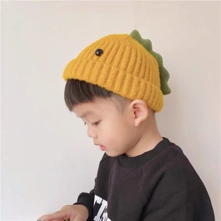 Baby Strikket Lue Barn Beanie Cap GUL