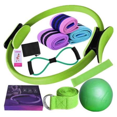 Pilates Kit Pilates Essential Kit for Kvinner Pilates Ringer Ballsett Strikker Mer for Hjemmetrening-Perfekt