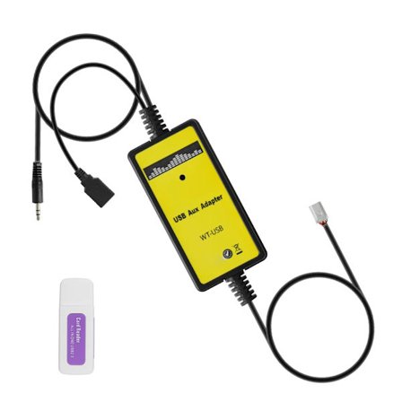 6+6Pin Bluetooth Bil MP3 USB AUX Adapter Med 3.5mm AUX Inngang Ekspansjon Biltilbehør for TOYOTA LEXUS Corolla RAV4 Camry