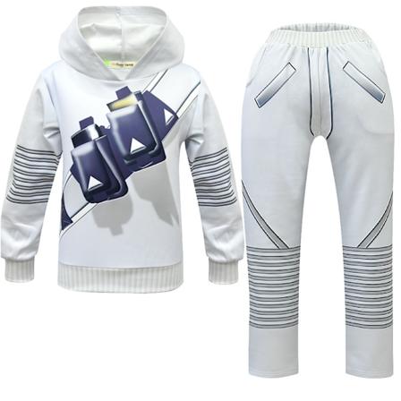 Marshmallow Kids Cosplay Kostyme Halloween Sett Bukser Skjorte . 160cm