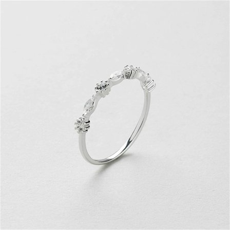 June Ring - Sterling Silver - Safira