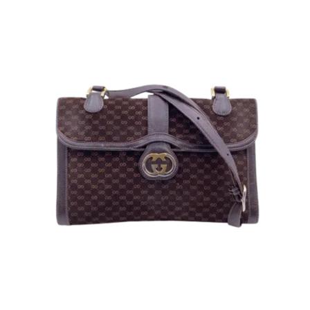 Gucci Vintage, Pre-owned Canvas gucci-bags Bruin, Dames, Maat:ONE Size,suede