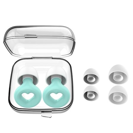 1 par soveørepropper med hjerteformet mønster Støjreduktion med ørehætter