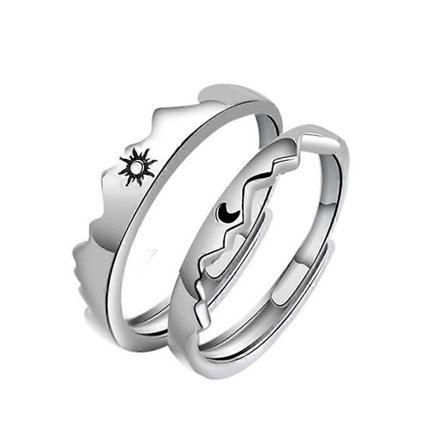 You Are My for Sun & Moon Ringsett Kobberbelagte Løfteringer for Par_max