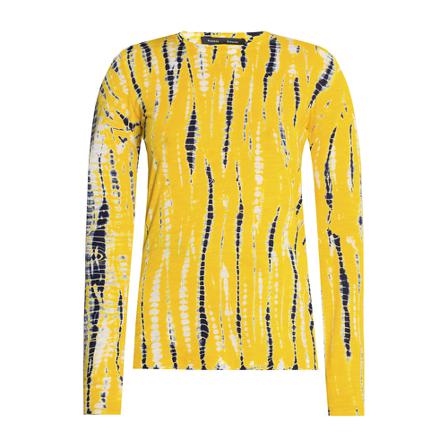 Proenza Schouler, Patterned top Geel, Dames, Maat:S,Katoen