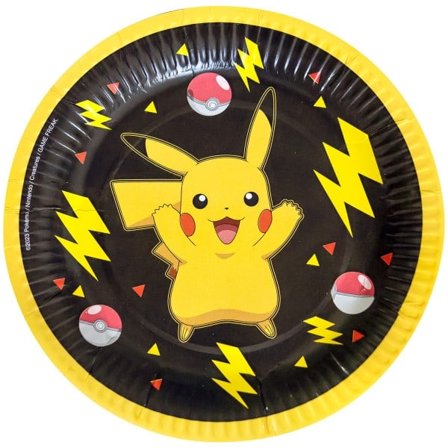 Pokémon Thunder pappersfat 8 st 18 cm