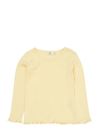 Copenhagen Colors Summer Pointelle Ls Tee - Yellow - 116