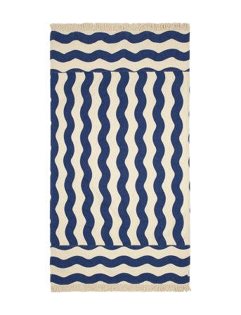 NOBODINOZ Portofino Beach Towel 84X150 - Navy - ONE SIZE