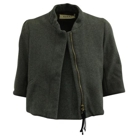 Marni Pre-owned, Short Winter Cape Grijs, Dames, Maat:ONE Size