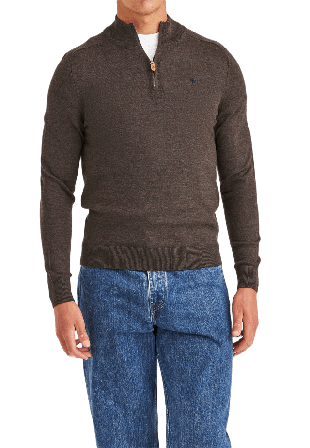 Morris Merino John Zip Tröjor Herr Brun XXL