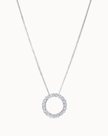 Diamanthalsband Ophelia Grande 18K Vitguld 1.15 Carat Naturliga Diamanter