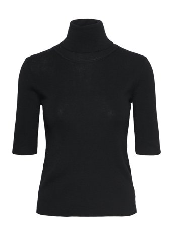 Filippa K Merino Elbow Sleeve Top - Black - M