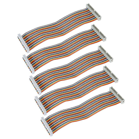 GPIO Fladkabel Forlænger - 5-pak 20cm Han til Hun 40-Pin, Kompatibel med Raspberry Pi