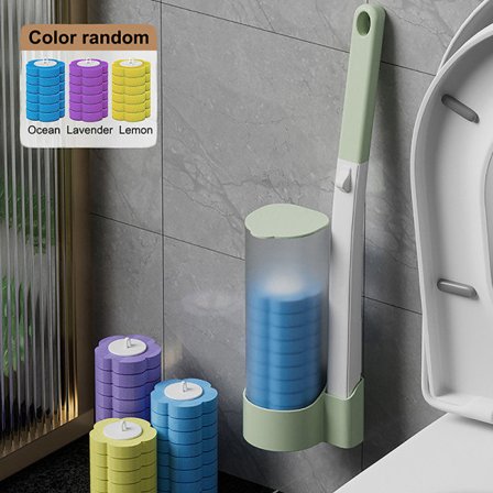 CDQ Engangs toiletbørste Vægmonteret rengøringsværktøj Lught grøn