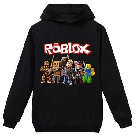 kompatibilitet med Barn Jenter Gutter Roblox-trykk Langermet Hettegenser Topp Beste julegaveAnbefaler 5-6 år