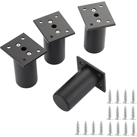 4 stk. 3 tommer justerbare møbelben, aluminiums sofa møbler skab riser DIY møbler udskiftning ben til TV skab fodskammel sofa skab,