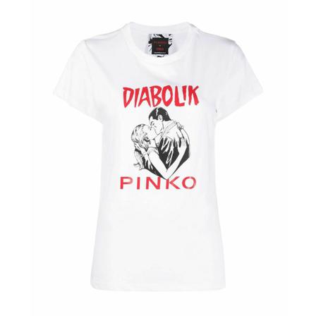 Pinko T-Shirts vit, Dam, Dam, Storlek: L